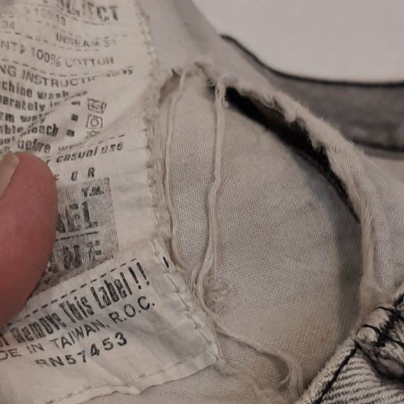 Vintage Michael Sloane Acid Washed Jeans Gray Size 34/34 Distressed Pleated 80's - Picture 10 of 16